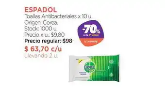 Farmacity Espadol Toallas Antibacteriales oferta