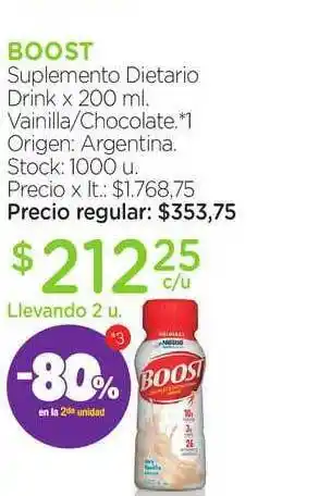 Farmacity Boost Suplemento Dietario Drink 200ml oferta