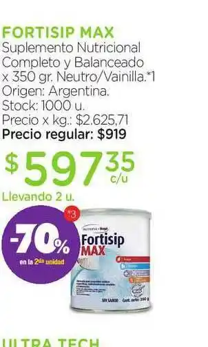 Farmacity Fortisip Max Suplemento Nutricional Completo Y Balanceado oferta
