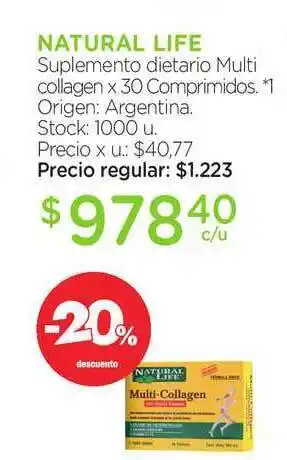 Farmacity Natural Life Suplemento Dietario Multi Collagen oferta