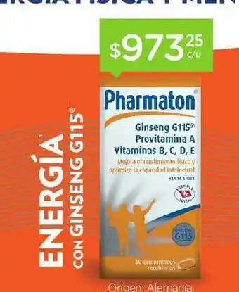 Farmacity Pharmaton Energía Con Ginseng G115 oferta