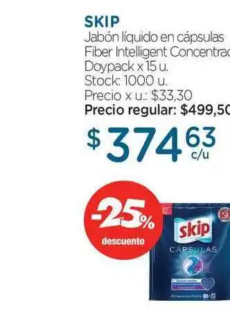 Farmacity Skip Jabón Líquido En Cápsulas Fiber Intelligent Concentrado Doypack oferta