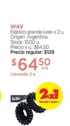 Farmacity Wav Elástico Grande Lurex oferta
