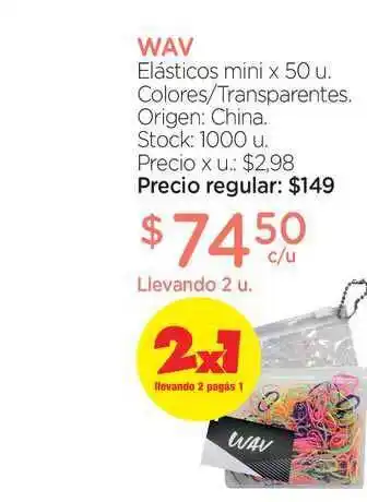 Farmacity Wav Elásticos Mini x 50 u oferta