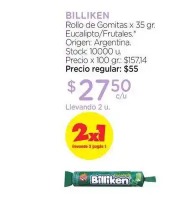 Farmacity Billiken Rollo De Gomitas 35gr oferta