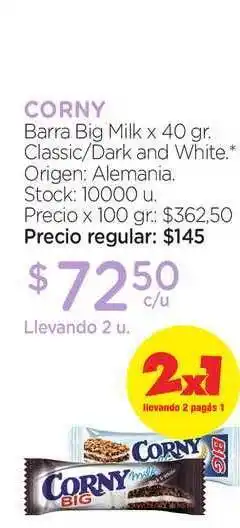 Farmacity Corny Barra Big Milk 40gr oferta