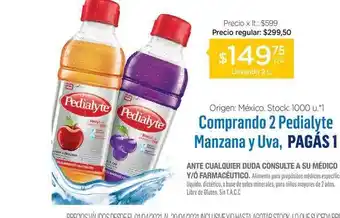 Farmacity Comprando 2 Pedialyte Manzana Y Uva oferta