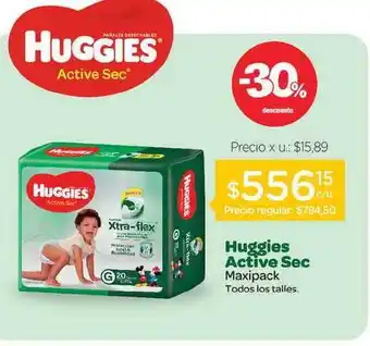 Farmacity Huggies Active Sec Maxipack oferta
