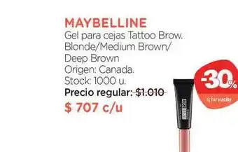 Farmacity Maybelline Gel Para Cejas Tattoo Brow. oferta