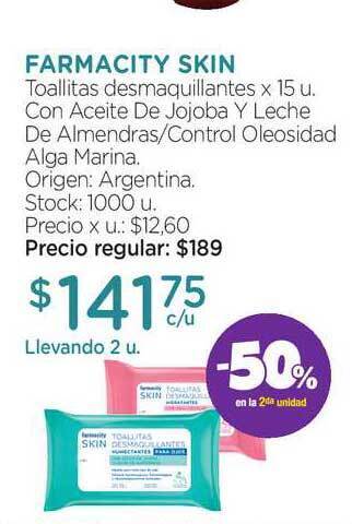 Farmacity Farmacity Skin Toallitas Desmaquillantes oferta