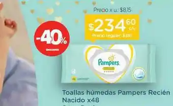 Farmacity Toallas Húmedas Pampers Recién Nacido oferta
