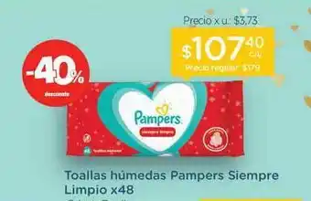 Farmacity Toallas Húmedas Pampers Siempre Limpio oferta