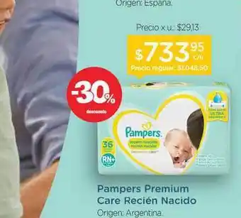 Farmacity Pampers Premium Care Recién Nacido oferta