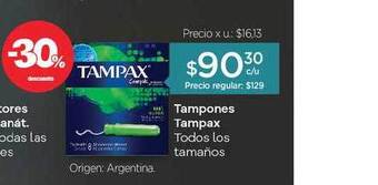 Farmacity Tampones Tampax oferta
