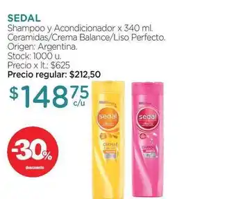 Farmacity Sedal Shampoo Y Acondicionador 340ml oferta