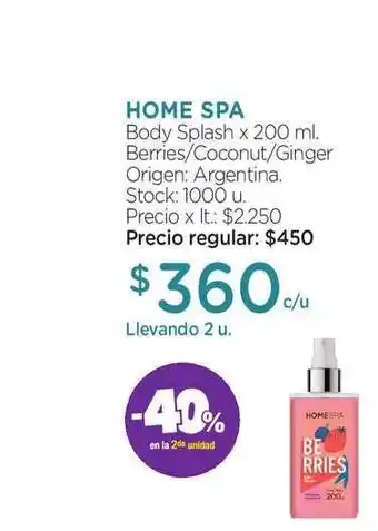 Farmacity Home Spa Body Splash 200ml oferta