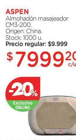 Farmacity Aspen Almohadón Masajeador CM3-200 oferta