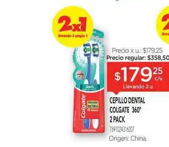 Farmacity Cepillo Dental Colgate 360° 2 Pack oferta