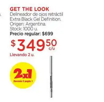 Farmacity Get The Look Delineador De Ojos Retráctil Extra Black Gel Definition oferta