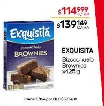 Nini Mayorista Exquisita Bizcochuelo Brownies x425 g oferta