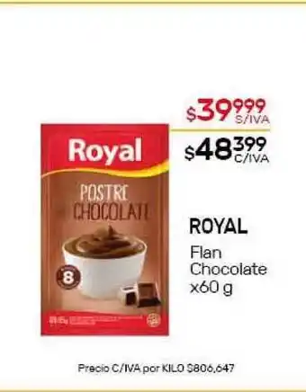 Nini Mayorista Royal Flan Chocolate x60 g oferta