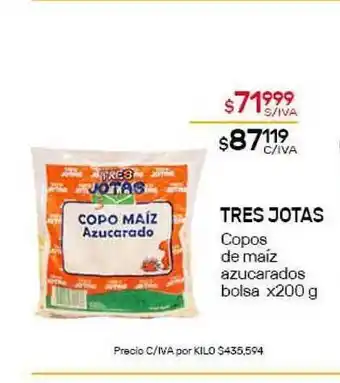 Nini Mayorista Tres Jotas Copos de maíz azucarados bolsa x200 g oferta