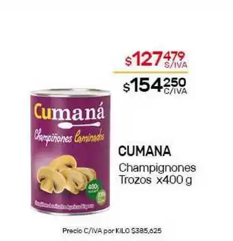 Nini Mayorista Cumana Champignones Trozos x400 g oferta