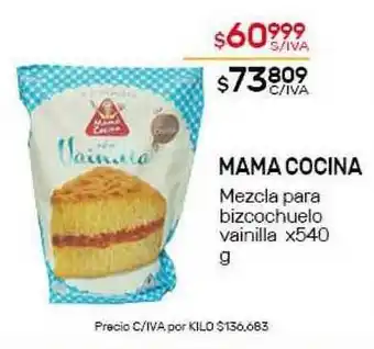Nini Mayorista Mama Cocina Mezcla para bizcochuelo vainilla x540 g oferta