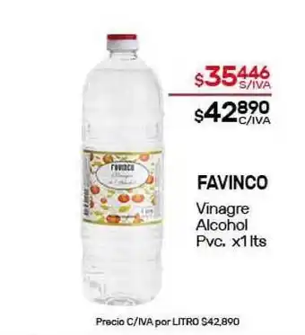 Nini Mayorista Favinco Vinagre Alcohol Pvc. x1 lts oferta