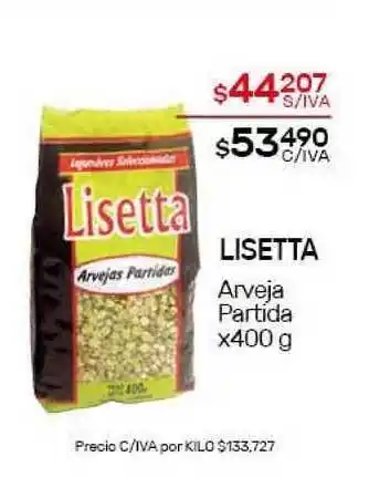 Nini Mayorista Lisetta Arveja Partida x400 g oferta