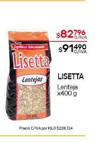 Nini Mayorista Lisetta Lenteja x400 g oferta