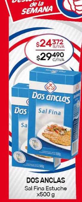 Nini Mayorista Dos Anclas Sal Fina Estuche x500 g oferta
