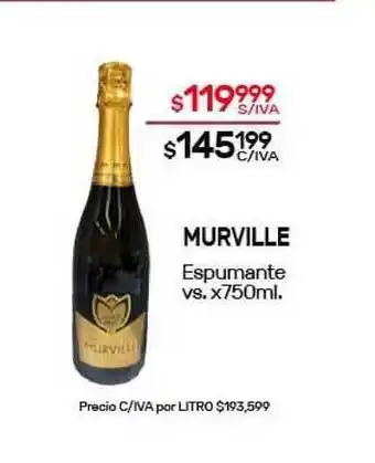 Nini Mayorista Murville Espumante vs. x750 ml oferta