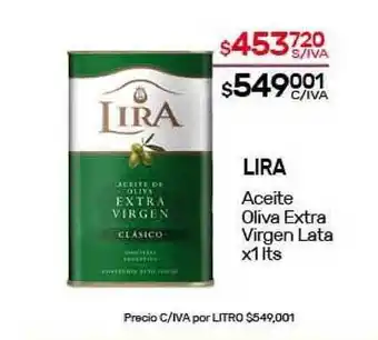 Nini Mayorista Lira Aceite Oliva Extra Virgen Lata x1 lts oferta