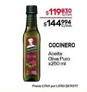 Nini Mayorista Cocinero Aceite Oliva Puro x250 ml oferta