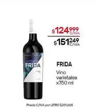 Nini Mayorista Frida Vino varietales x750 ml oferta