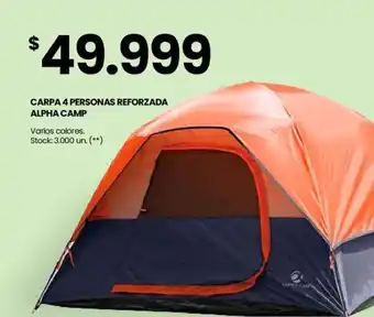 Changomas CARPA 4 PERSONAS REFORZADA ALPHA CAMP oferta