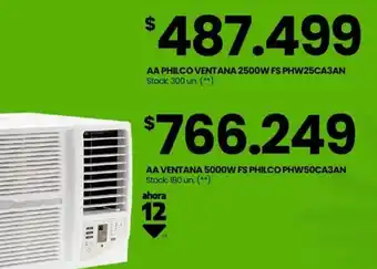 Changomas AA PHILCO VENTANA 2500W FS PHW25CA3AN oferta