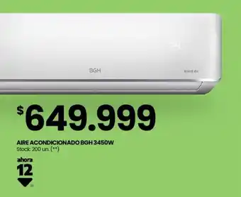 Changomas AIRE ACONDICIONADO BGH 3450W oferta