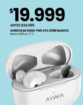 Changomas AURICULAR AIWA TWS ATA 306B BLANCO oferta