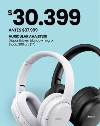 Changomas AURICULAR AIWA BT301 Disponible en blanco y negro oferta