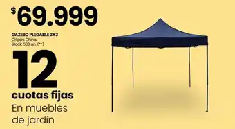 Changomas GAZEBO PLEGABLE 3X3 oferta
