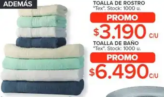 Carrefour TOALLA DE ROSTRO "Tex" oferta