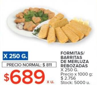 Carrefour FORMITAS/ BARRITAS DE MERLUZA REBOZADAS X 250 G. oferta