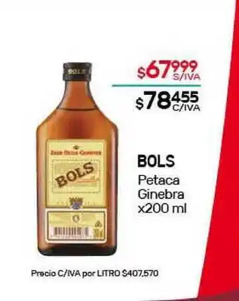 Nini Mayorista Bols Petaca Ginebra x200 ml oferta