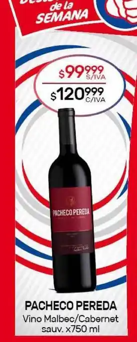 Nini Mayorista Pacheco Pereda Vino Malbec/Cabernet sauv. x750 ml oferta