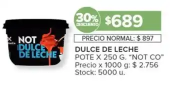 Carrefour DULCE DE LECHE POTE X 250 G. "NOT CO" oferta