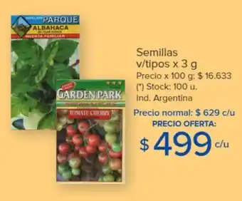 Carrefour Semillas v/tipos x 3 g oferta