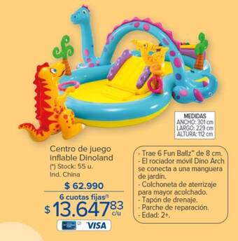 Carrefour Centro de juego inflable Dinoland oferta