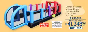 Carrefour Campo de juegos inflable fútbol/ básquet/vóley oferta